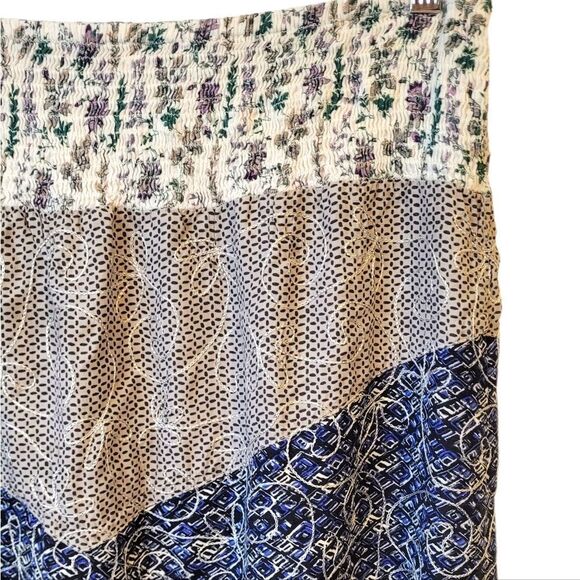 Blue Sky Women's Boho Patchwork Embroidered Midi Skirt Size XXL - Picture 4 of 6